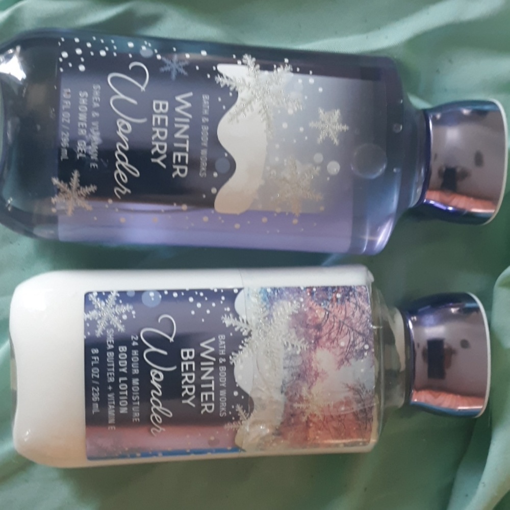Bath and body works lotion and shower gel